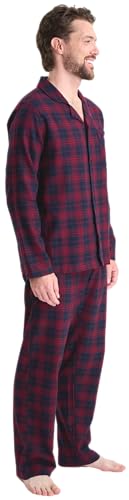 GIVEITPRO Cotton Flannel Men's Long Button-Down Sleepwear Pajama Set4