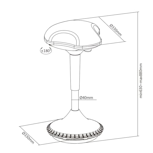 Image of Desky Sit Stand Active Stool