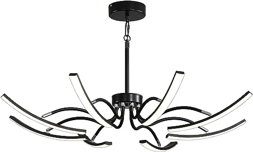 Lustre suspendu à LED industriel variable pour salon et chambre - 4