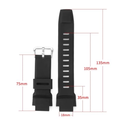Correa de repuesto 18mm para reparar pulsera de Casio PROTREK PRG-250 6