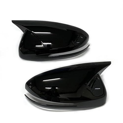 Coques rétroviseur Optima K5 2011-2015 noir brillant style corne avec espace léger