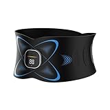 tulilut Ab Toning Belt – EMS Muscle Stimulator with 7 Modes & 16 Intensities, Heated Core Training Belt for Men & Women, Rechargeable Abdominal Trainer with Heat Therapy for Home Gym(Black)