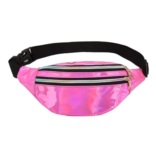 LKLNCXC Riñonera Riñoneras Riñonera Linda Bolsa Fiesta Viajes Moda Chicas Hombro Glitter Rosered