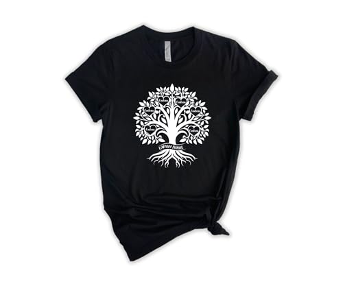 Custom Family Tree Shirts for Women, Customized Shirt With Family Name, Personalized Kids Name Shirts, Custom Gifts for Family Gathering, Personalized Family Reunion Shirts for Men (Unisex V-Neck)3