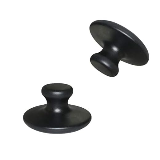 Healifty 2pcs Hot Stones Mushroom Shaped Massage Stones Warmer Natural Lava Basalt Hot Rock Guasha Tools for Face Body for Essential Massage Spa Massage Therapy Black