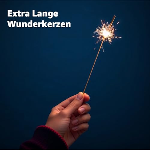 30x XXL Wunderkerzen 28 cm - Sternspritzer & Geburtstagskerzen Fontäne für Partys & Geburtstag & Hochzeit Silvester für Jugendlichen & Kinder