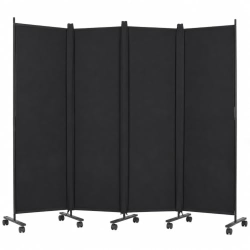 Opaque 4-Panel Divider with Wheels
