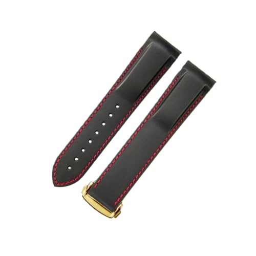 Bracelet montre silicone 20mm caoutchouc extrémité courbée