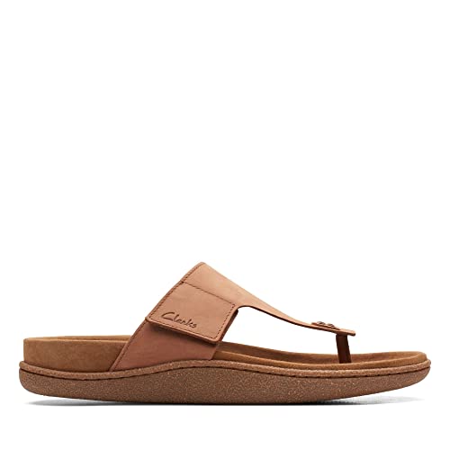 Image of Clarks Men's 261658377-dark Tan Nubuck Sandal