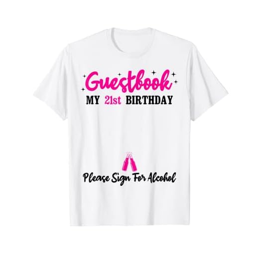 Libro de Visitas 21 Cumpleaños Hombre Mujer 21 Años 21 Cumpleaños Camiseta