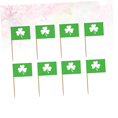 Amosfun 200 Pçs Para Sobremesa Seguro Bolo Patricks Day Toppers Palitos Decoração Palhetas Decorativ