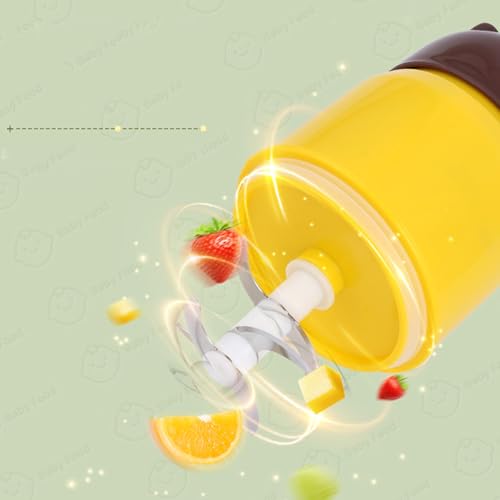 licuadora de puré, máquina de alimentos para bebés - Robot de cocina automático multiusos | Máquina de alimentos portátil desmontable, lindo robot de cocina para puré de frutas, puré de verduras - imagen 9