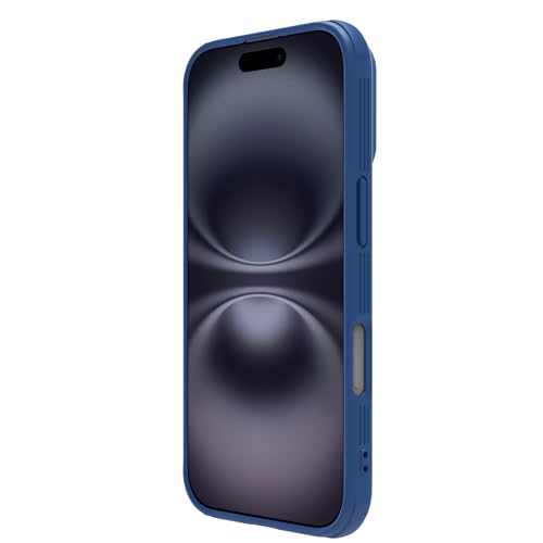 Image of Nillkin Case for Apple iPhone 16 (6.1 inch Inch) CamShield Pro Camera Slider Double Layered Protection TPU + PC (Corner Impact Air Bags) Blue Color