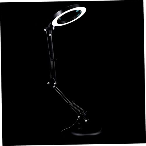 Tofficu Lámpara LED de Escritorio con Lupa para Tatuajes y Arte Uñas Luz Protectora para Ojos Recargable por USB Diseño y Compacto para Lectura y Trabajo Detallado