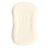 Hooyax Muslin Baby Lounger Cover, 100% Cotton Durable Newborn Lounger Cover, Soft and Breathable Infant Lounger Cover for Boys Girls, Covers Only (Yellow)