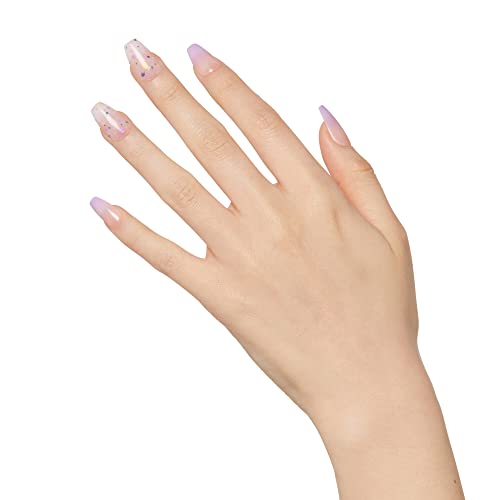 KISS IPRESS Unhas postiças de manicure, caixão médio, tudo o que eu quero, roxo, confortável, adesiv