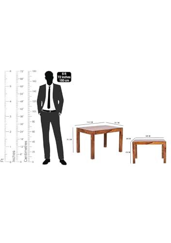 Image of MAMTA DECORATION Solid Sheesham Wood 4 Seater Dining Table Set | Four Seater Dinner Table with 3 Chairs & 1 Bench | Dinning Table Set 4 Seater for Living Room, Hotels & Restaurant | Honey Finish