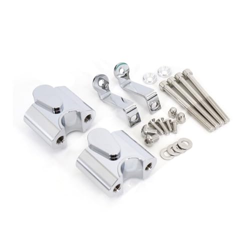 Rehausseur de guidon moto R18 Classic argent pontet de surélévation alu CNC