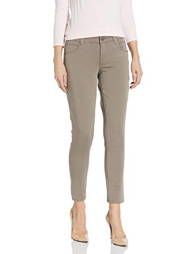 Democracy Women's Ab Solution Ankle Length Twill Pant, Brindle Olive, 14