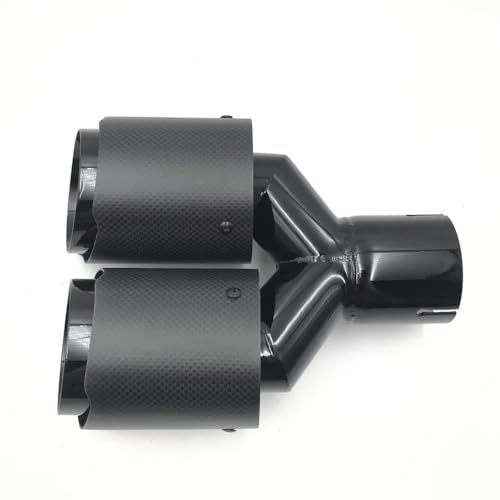 Embout d'échappement double en carbone et acier look sport - 4