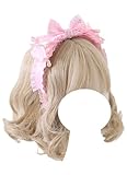 Photo Gallery to ku too yuo cerchietto per capelli con fiocco in pizzo e perle, fascia annodata a più strati, larga fascia per capelli con fiocco per capelli, da donna (rosa chiaro) Photo Gallery to ku too yuo cerchietto per capelli con fiocco in pizzo e perle, fascia annodata a più strati, larga fascia per capelli con fiocco per capelli, da donna (rosa chiaro)