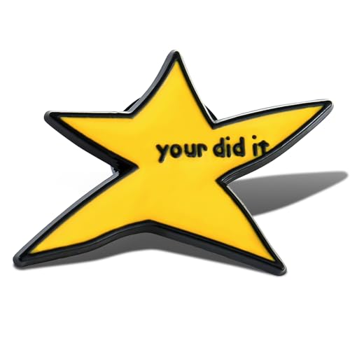 1/2/8/20Pcs Your Did It Brooch Pin Funny Star Enamel Pins Inspirational Badge Brooches Graduation Gifts for Backpack Bag Clothes Trendy Jewelry Accessories