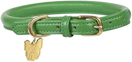 Shires rolled leather dog collar Clearance