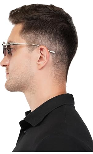 Image of IFLASH UV Protected Retro Rectangular Rimless Sunglasses for Men and Women
