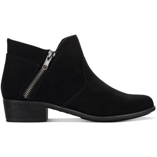 SUN STONE Womens Adelinee Animal Print Ankle Boots Black 7 Medium (B,M)2