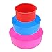 Stampi in Silicone Rotondi per Torte,3PCS Torta Stampo Rotonde Tortiera in Silicone Silicone, Stampo Rotondo Round Cake Tin Antiaderente, Ideale per Torta e Pane 4'' 6'' 8''