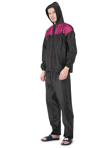 Image of Ranger Unisex 1 Set Rain Suit with Hooded Jacket & Trouser | TPU Coated Bike Riding Wear with Seam Sealed Protection