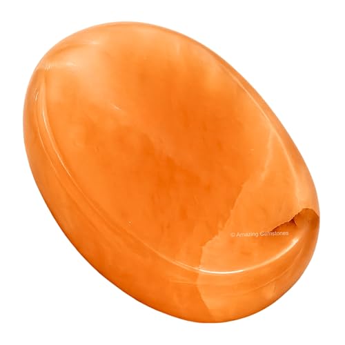 Image of Amazing Gemstone Red Aventurine Worry Stone Crystals and Healing Stones - Worry Stones for Stress Relief Gifts - Piedra Crystal Fidget for Meditation - Unique Stocking Stuffers and Birthday Gifts