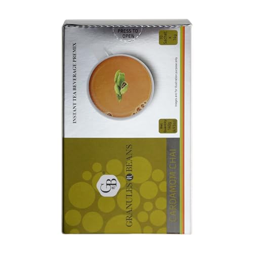 Granules n Beans Cardamom Chai Instant Tea Premix (Elaichi) - (10 Sachet x 14g =140g)