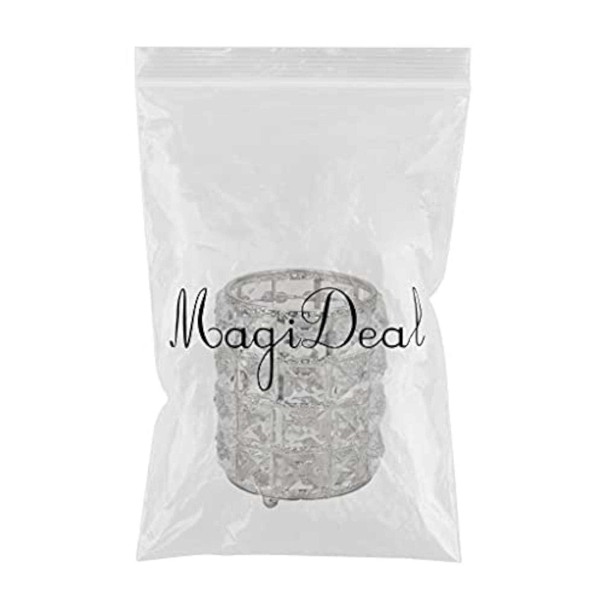 Women's Crystal Makeup Storage Brush Holder, Silver