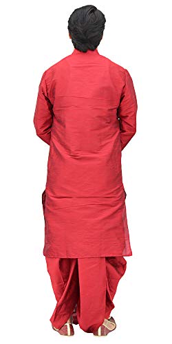 Image of Men's Silk Dhoti Kurta Set Party
