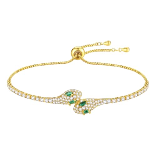 Snake Bracelet for Women Snake Jewelry Rhinestones Hand Chain Bracelets for Women Adjustable Charm Bracelet Trendy Jewelry Accessories Gift