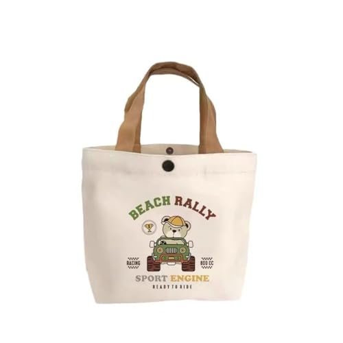 Bolso de lonchera tipo tote mini blanco miniatura 5