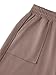 LASLULU Khaki Wide Leg Pants Woman Workout Sweatpants Fall Winter Fashion Outfits 2025 Palazzo Harem Trousers with Pockets(Khaki Medium)
