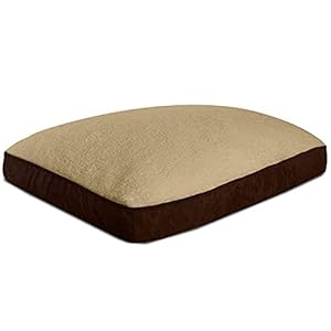   Floppy-Dawg-XL-Dog-Bed-Replacement-Cover-Removable-and-Machine-Washable-Cover-for-Mattress-and-Rectangular-Pillow-Beds-48L-x-30W-Brown-with-Beige-Top