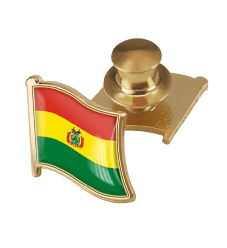 Image of vmcoatdu Country Flag Backs Locking Pin Keepers Locking Clasp Pin Badge International Travel Brooch Metal Alloy Souvenir Pin 0.75x0.7 Inch Small Pin