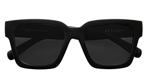 Le Specs Weekend Riot Polarized Sunglasses, Black Rubber/Smoke Mono, One Size #TOP1