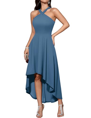 DRESSTELLS Cocktailkleid Damen Elegant für Hochzeit Abendkleid Kurz Sommer Swingkleid Vintage Rockabilly Festliche Kleider Knielang Abschlusskleid...