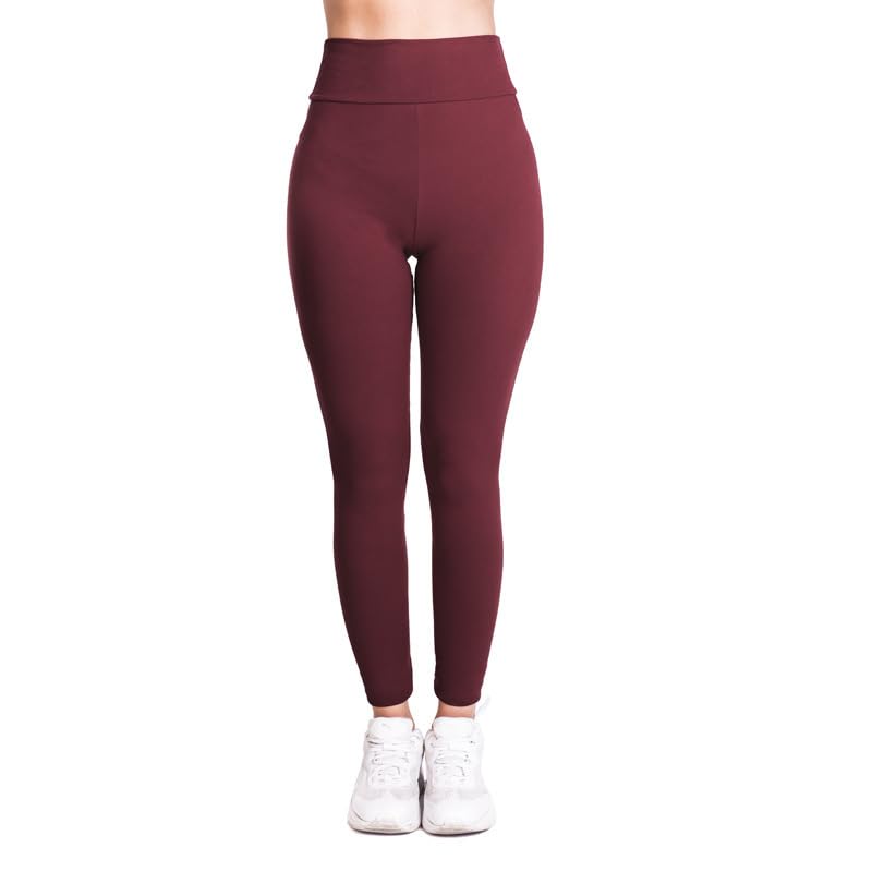 Red Ankle Length (24 to 36 Waist) stretchable Fleece Women Warm Thick Fur Lined Fleece Winter Thermal Soft Legging Tights Stocking - Slim Fit-image-46