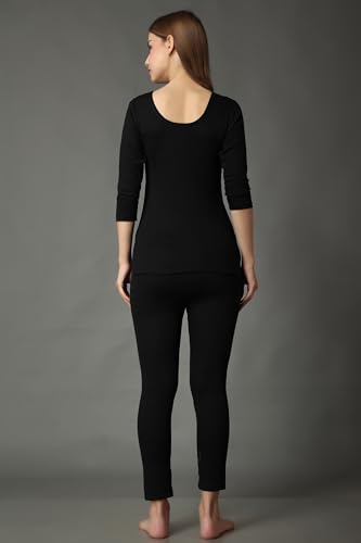 Image of Wearslim Women's Cotton Quilted Winter Lightweight Thermal Underwear for Women Long Johns Set with Fleece Lined Soft Warmer