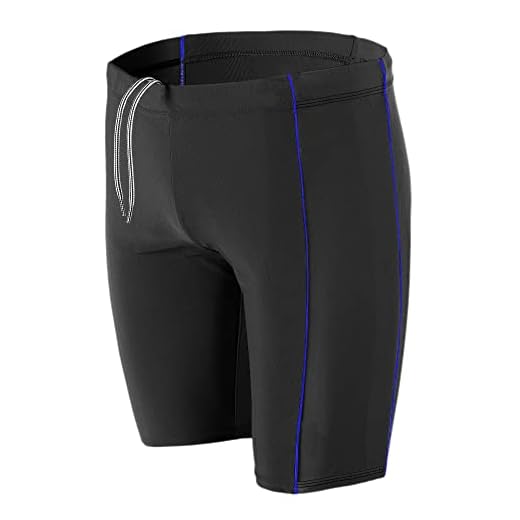 Aquarti Bañador de Hombre de Aspecto Deportivo Largos, Negro/Azul, XL