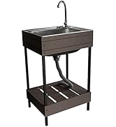 ガーデンシンク『108』 Amazon.co.jp: 人工木 ガーデン シンク （大）[ブラウン] aks39798 旭