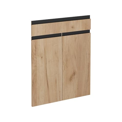 Vicco Façade de Cuisine R-Line, Chêne de Force doré, 59.6x70.8cm façade de Meuble pour Meuble Bas à tiroirs, adapté aux armoires de Cuisine R-Line pour...