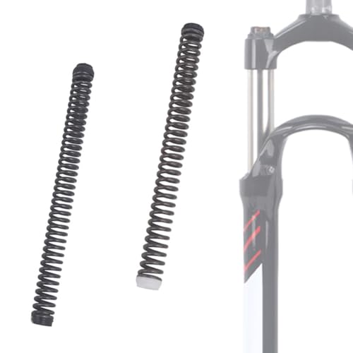 RichVibe Amortiguador de horquilla delantera para bicicleta, resorte de suspensión de acero, 28,5 cm de longitud, para bicicleta de montaña, paquete de 2