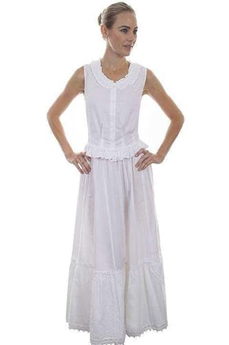 Scully Pretty Petticoat with Elastic Waist Band - White