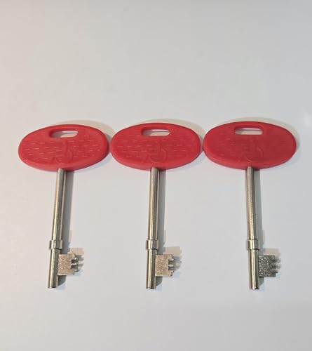 EasyShopping247UK - Radar Key for Disabled Toilets UK Braille Easy Turn (Pack of 3) Made of Durable Steel with a Sleek Silver Finish.Compatible with Radar Locks.